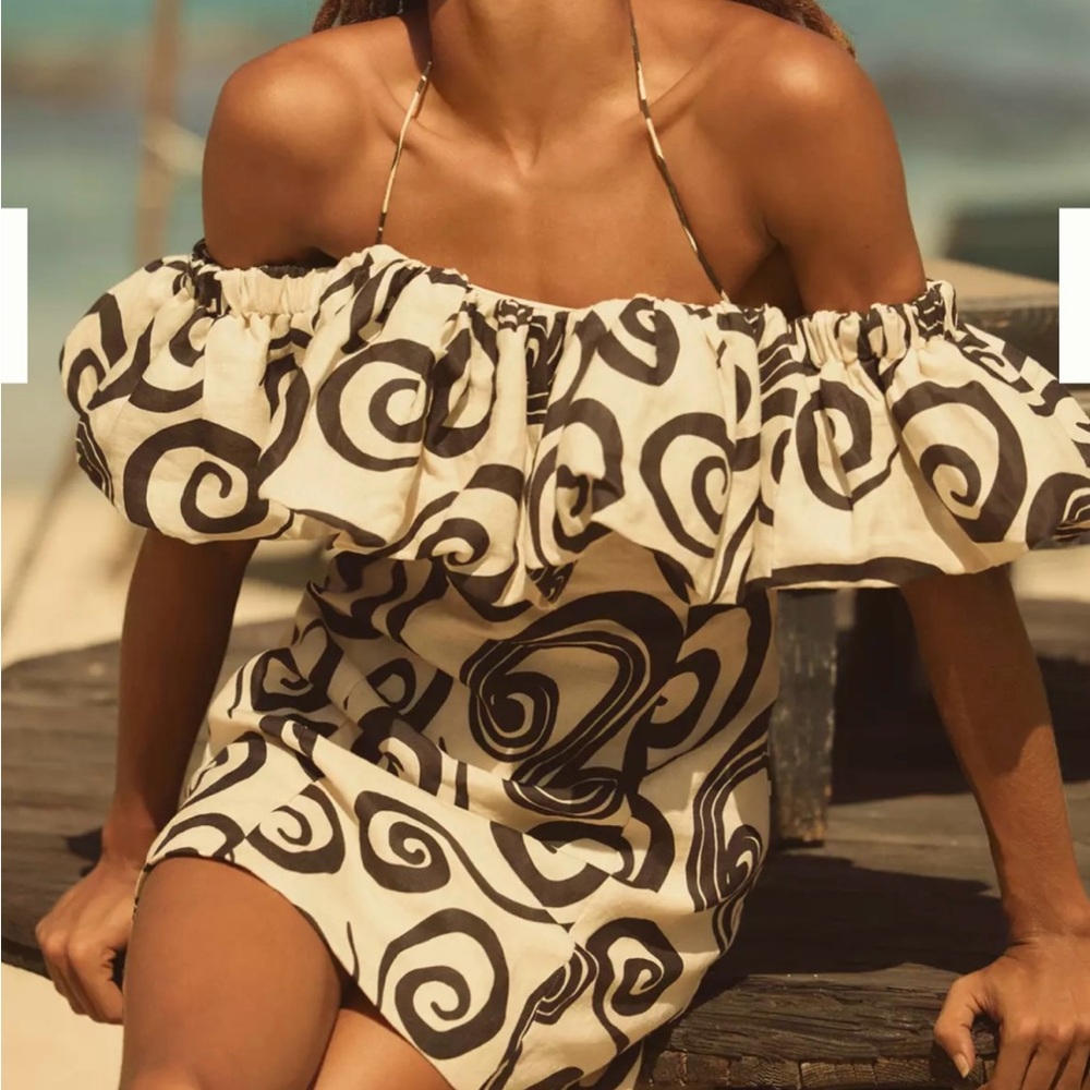 The Wolf Gang Mirador Linen Mini Dress NWT Size Large - Picture 5 of 6
